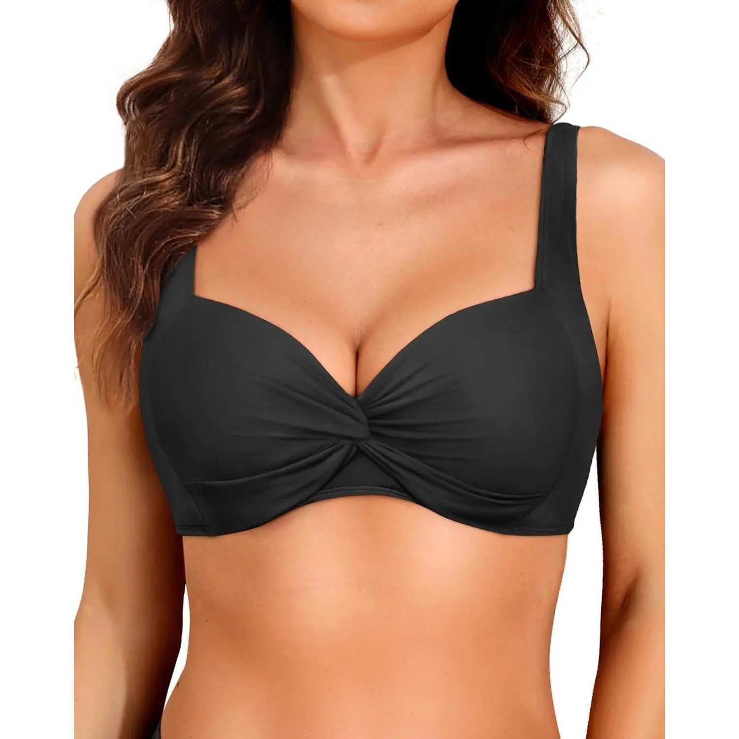 Women Underwire Bikini Top - 2026 Push Up Swimsuit Tops Padded Bra Bahting Suit