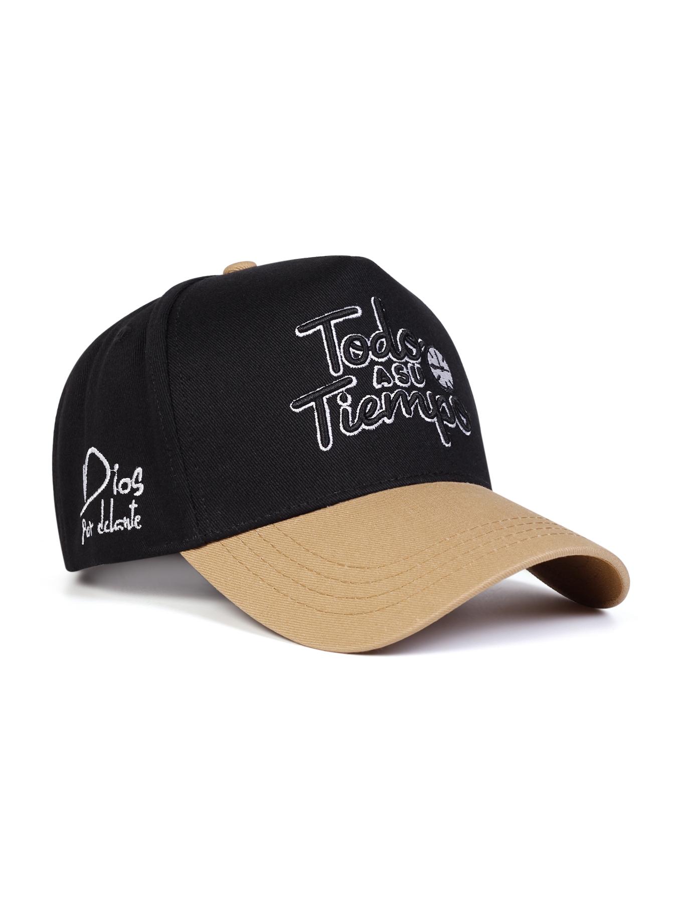 Unisex Todo a Su Tiempo Letter Embroidered Baseball Cap, Adjustable Snapback Cap, Adjustable Fitted Sun Hat for Outdoor Travel Beach Vacation All Seasons Casual Style