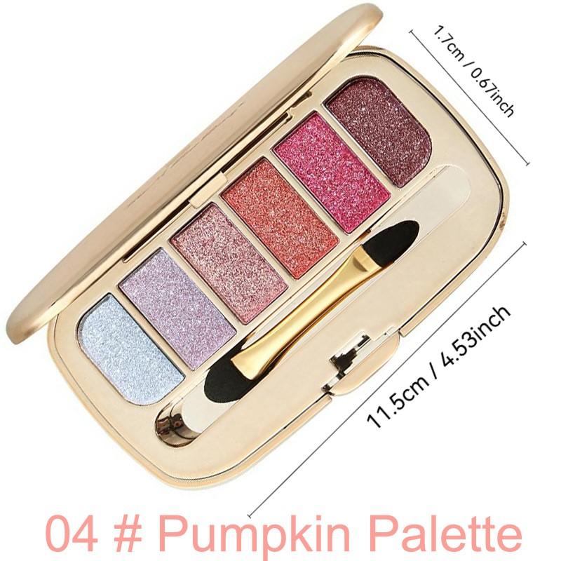 Bear 6-Color Round Glitter Eyeshadow Palette, Multicolor Eye Shadow, Perfect for Daily Use and Party Makeup, Versatile and Stylish