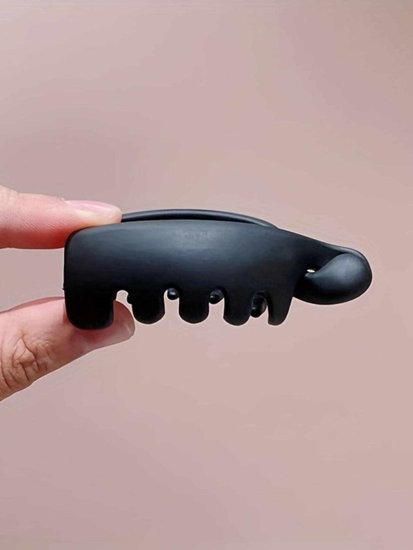 3 Pcs Women's Non-Slip Banana Hair Clips, Vintage Oval Leopard Print, Amber and, Ideal for Ponytails, Buns, Curly Hairstyles