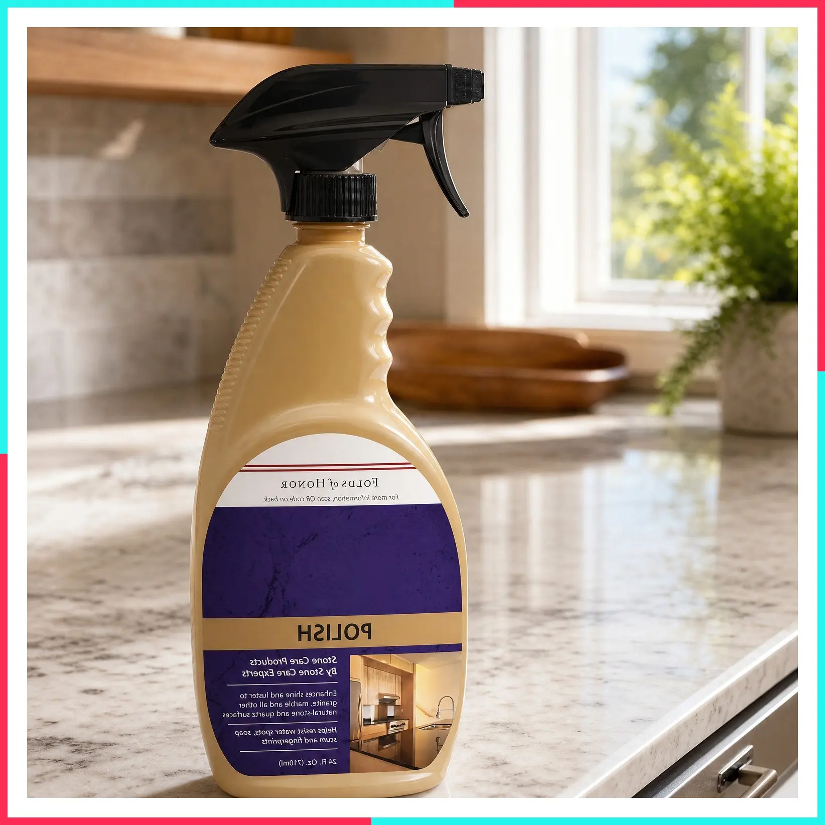 Countertop Polish for Granite, Marble and Quartz, 24 oz Spray