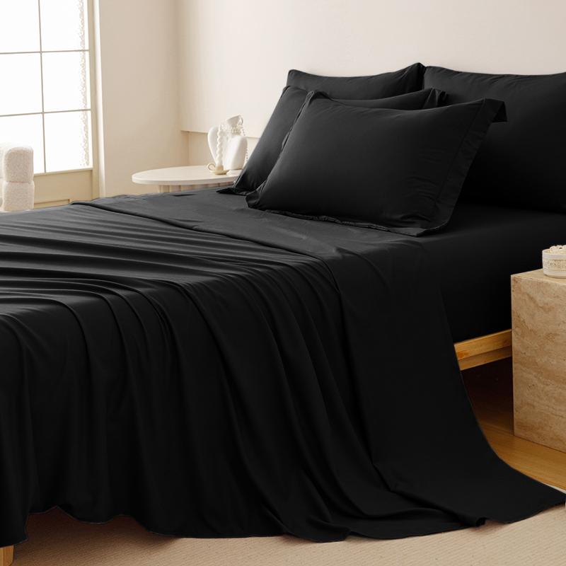 5/7pcs Luxurious Checkered Comforter, Soft Microfiber, Breathable, Easy Care for All Seasons, Bedding Set with Down Alternative Comforter, Sheets, Pillowcases & Shams, Queen And King Size