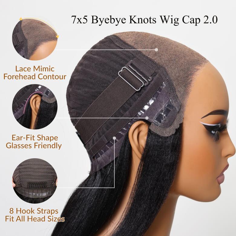 Lynee Monae’s style Sunber Bye Bye Knots Jerry Curly 7x5 Lace Closure Wigs Pre Cut Lace With Bleached Knots Glueless 100% Human Hair Wigs