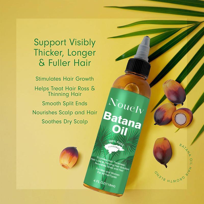 Batana Oil,Dr. Sebi Organic Raw Honduras Oil for Hair - 100% Pure & Natural for Thicker, Stronger Hair - 4 FL OZ Scalp Nourishment Haircare
