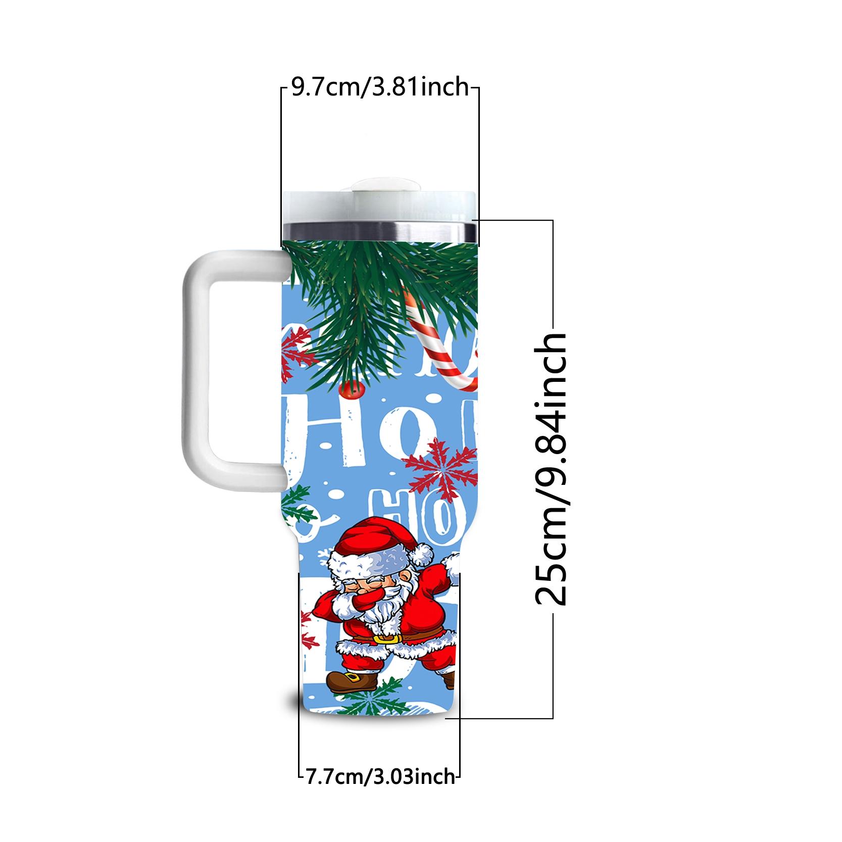 1pc Christmas water bottle, cartoon snowman, portable insulated stainless steel straw cup with handle, car mug, outdoor mug, travel mug, cup - Christmas and Valentine's Day gift, back-to-school for students (straw inside the cup).