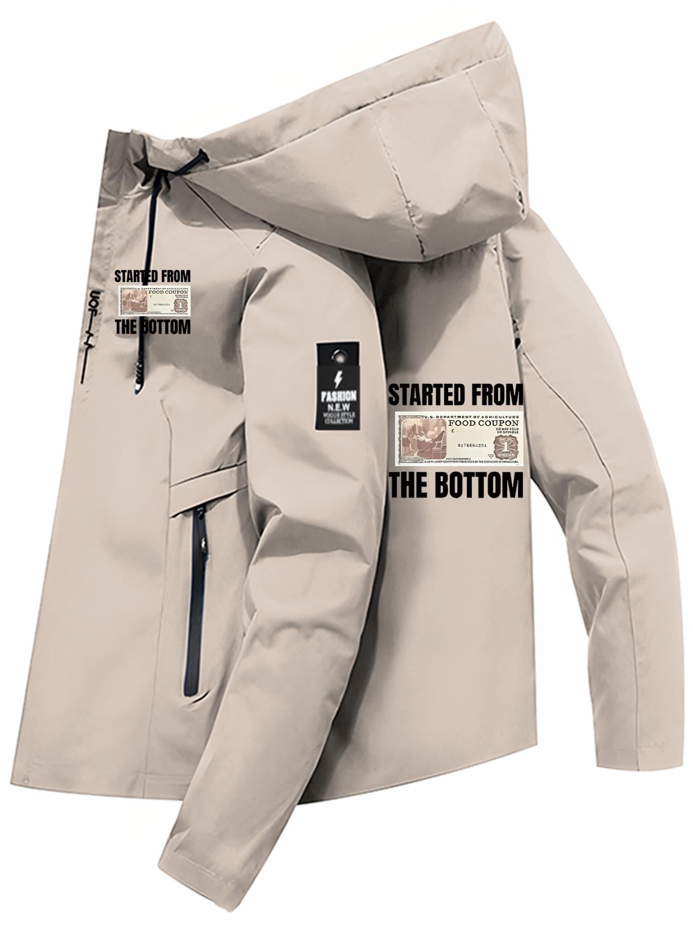 New Pattern Element Jacket, Dollar Print, All-Weather Outdoor Hiking Vest, Lightweight Durable Fabric, Casual Slim-Fit Outerwear