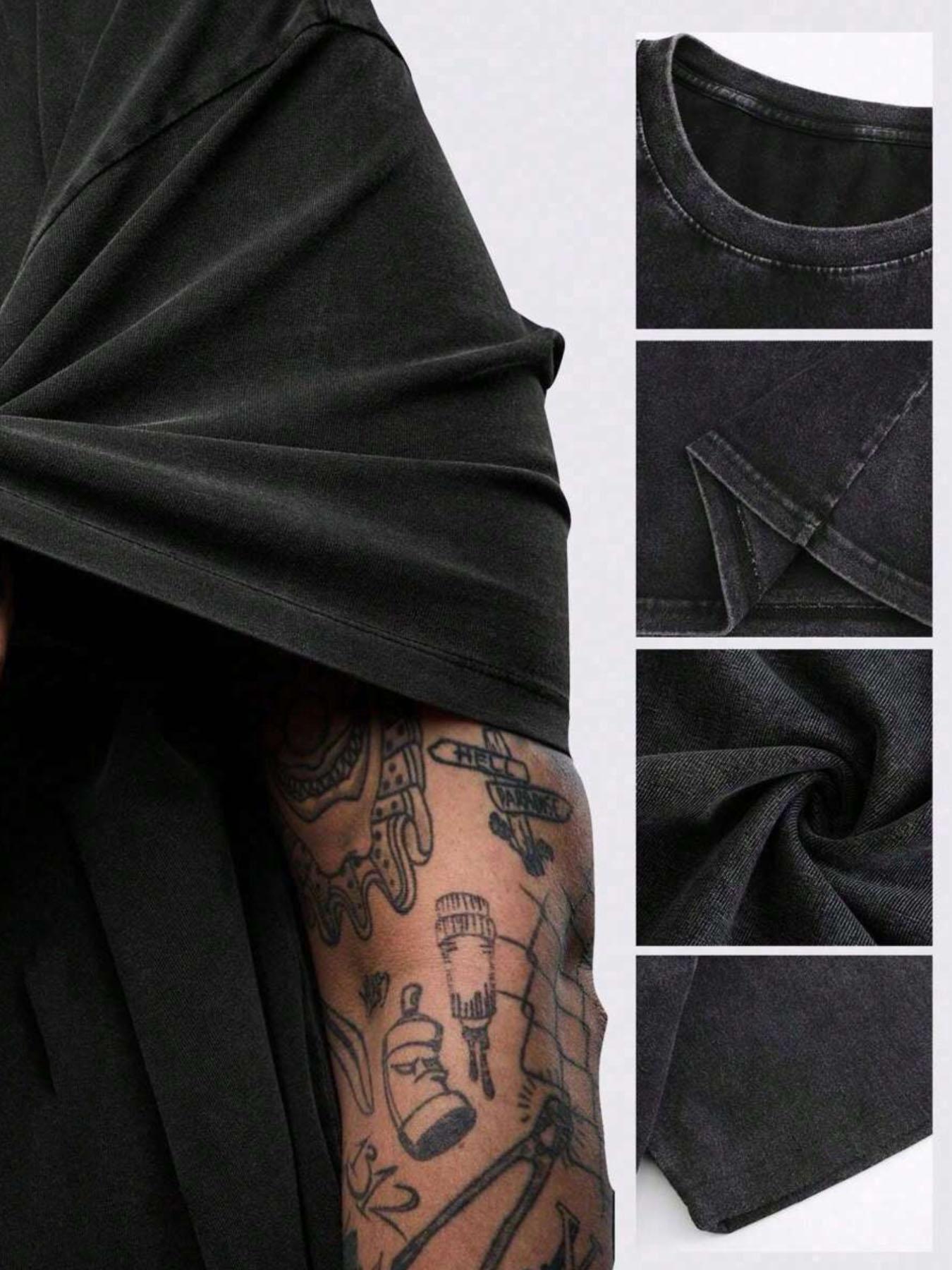 Men's Trust God Fear God Tshirt - Everyday Retro Vintage Acid Wash Oversized Breathable Minimalist Christian Streetwear with Graphics loose fit summer casual shirt
