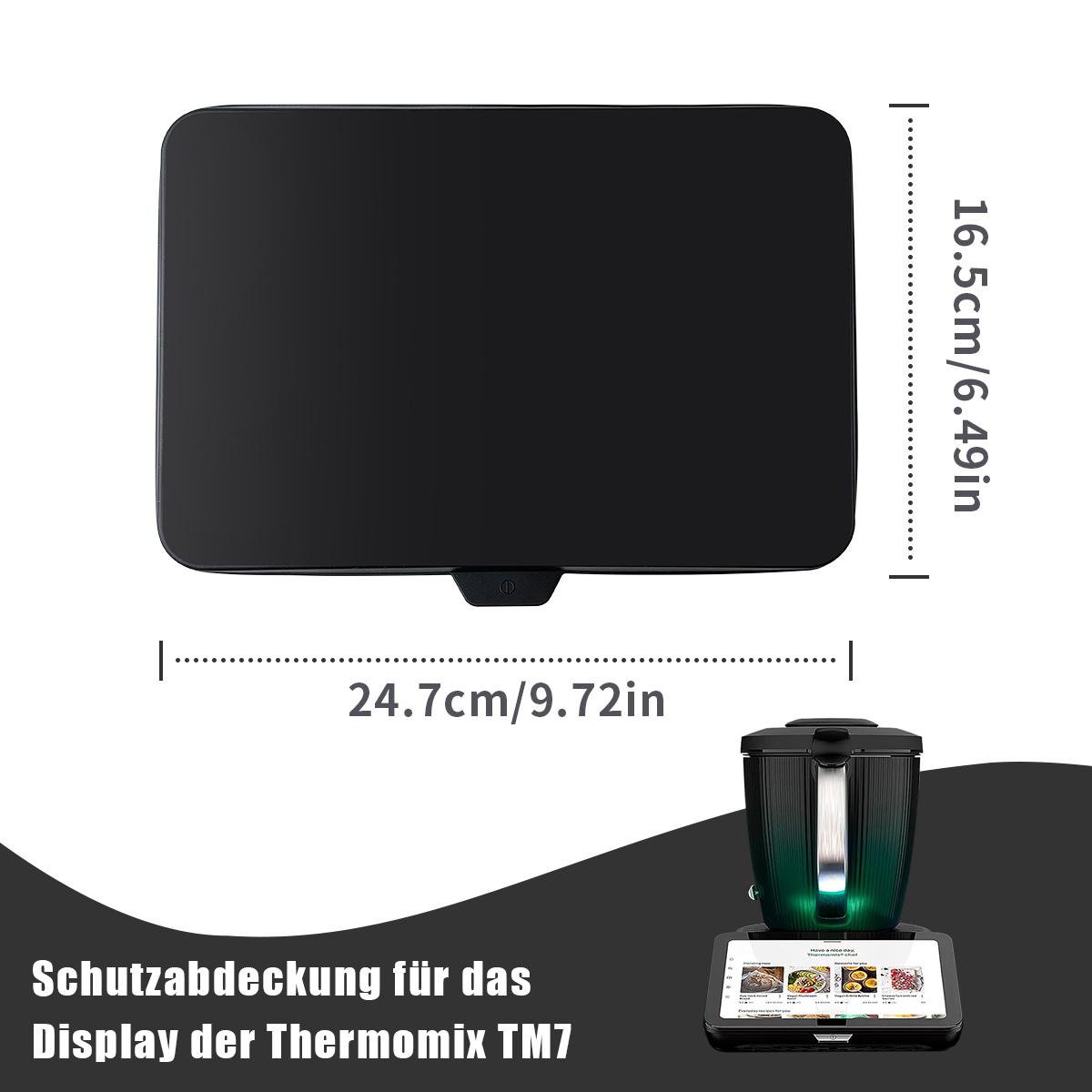 Premium TM7 Display Cover | Protection for Your Display - Perfect Fit for Thermomix TM7 - Easy Installation, Flexible and Impact-Resistant, Snug Fit without Loosening, Made of High-Quality Black Silicone