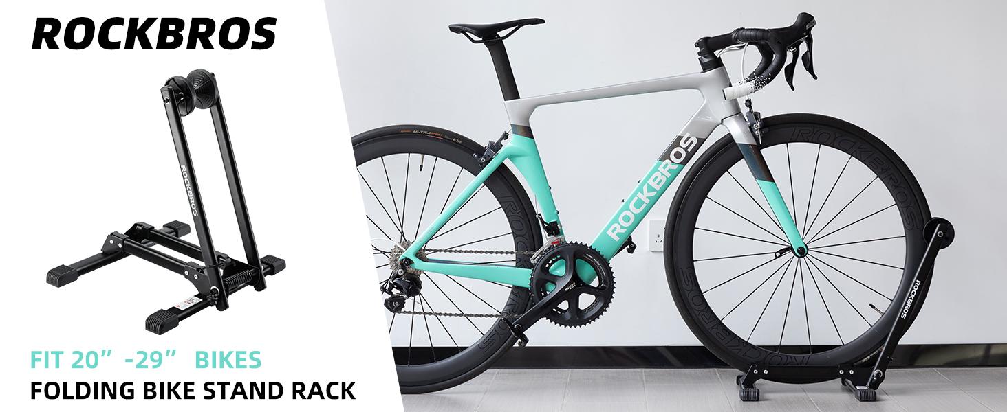 ROCKBROS Foldable Bike Stand for 20"-29" Wheels - Indoor & Outdoor Bike Holder