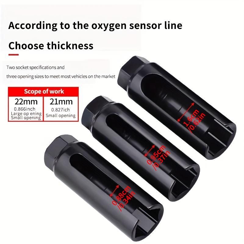 Car Oxygen Sensor Removal Tool Set, 21/22 Inch Steel Hex Bit Socket Wrench Kit, Hex Wrenches, Efficient Offset Design, Easy Operation, Standard Size, Ideal for Car Maintenance