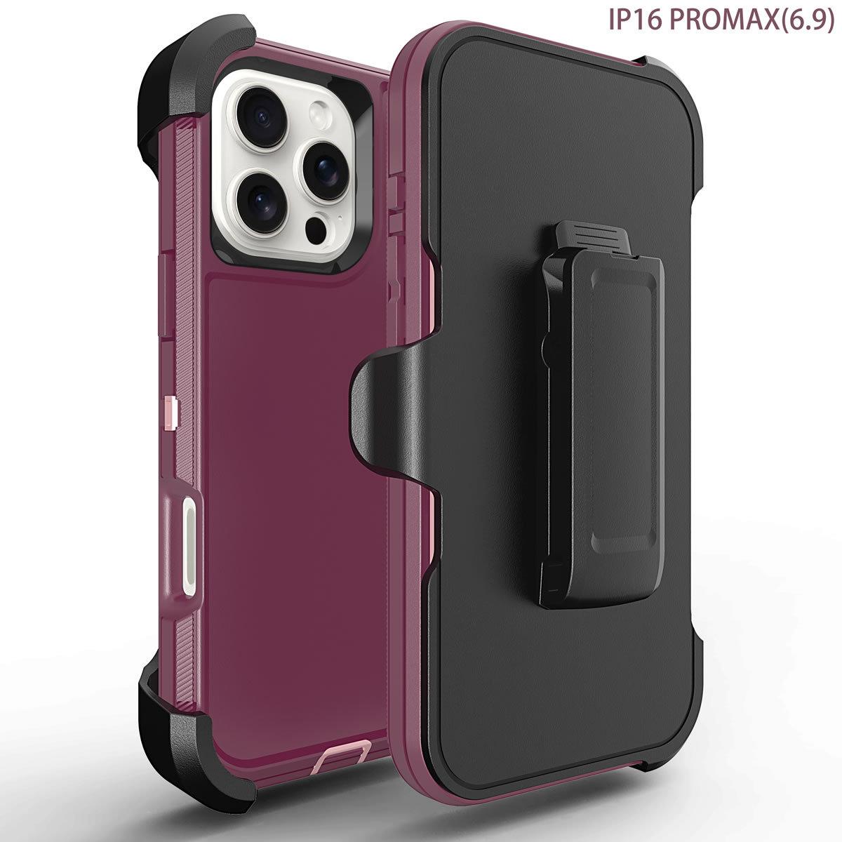 Essential phone case for outdoor workers, suitable for iPhone 16 Pro Max with back clip, iPhone 15 Plus protective case, 14 Max with rotating clip, 13 Pro waist-hanging phone case