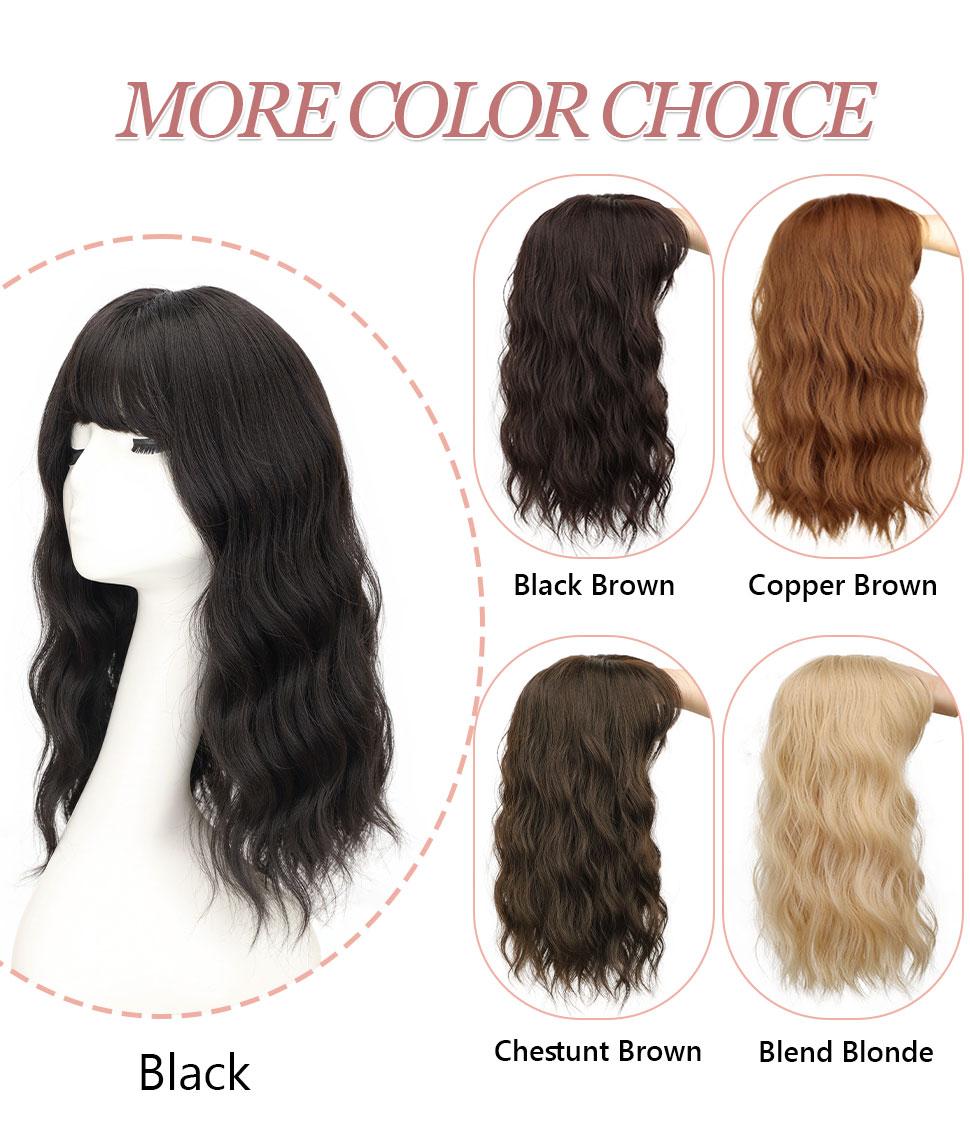 ORSUNCER Hair Topper for Women with Thinning Hair 18 INCH Natural-Looking Wiglet, Lightweight & Add Volume Hairpiece for White HairRoots Cover, Changing Hairstyle, Trendy and Comfortable Design