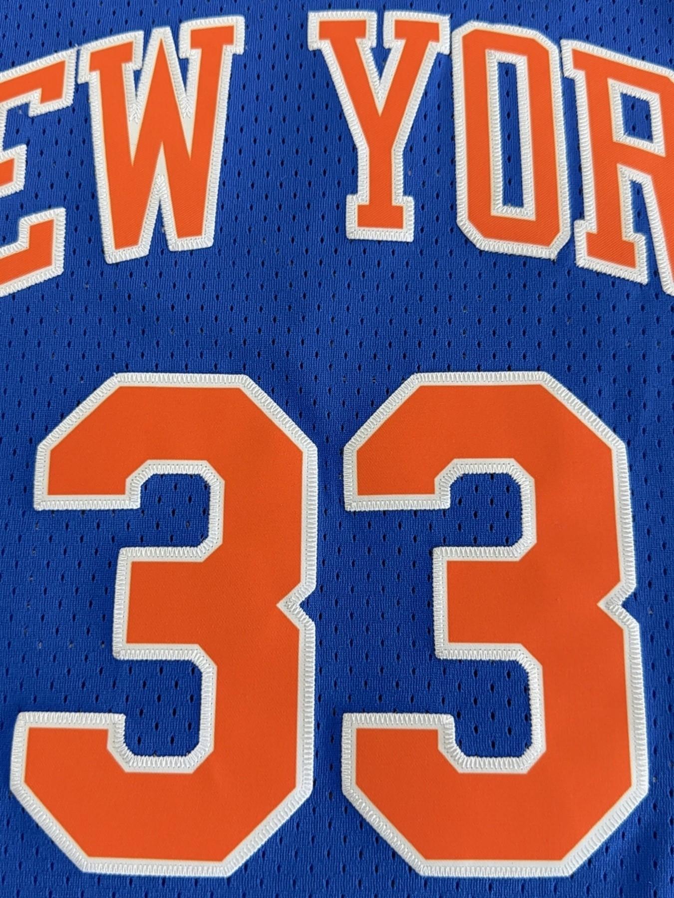 Men's Classic 90s New York #33 Vintage Basketball Jersey | Embroidered Mesh Retro Jersey