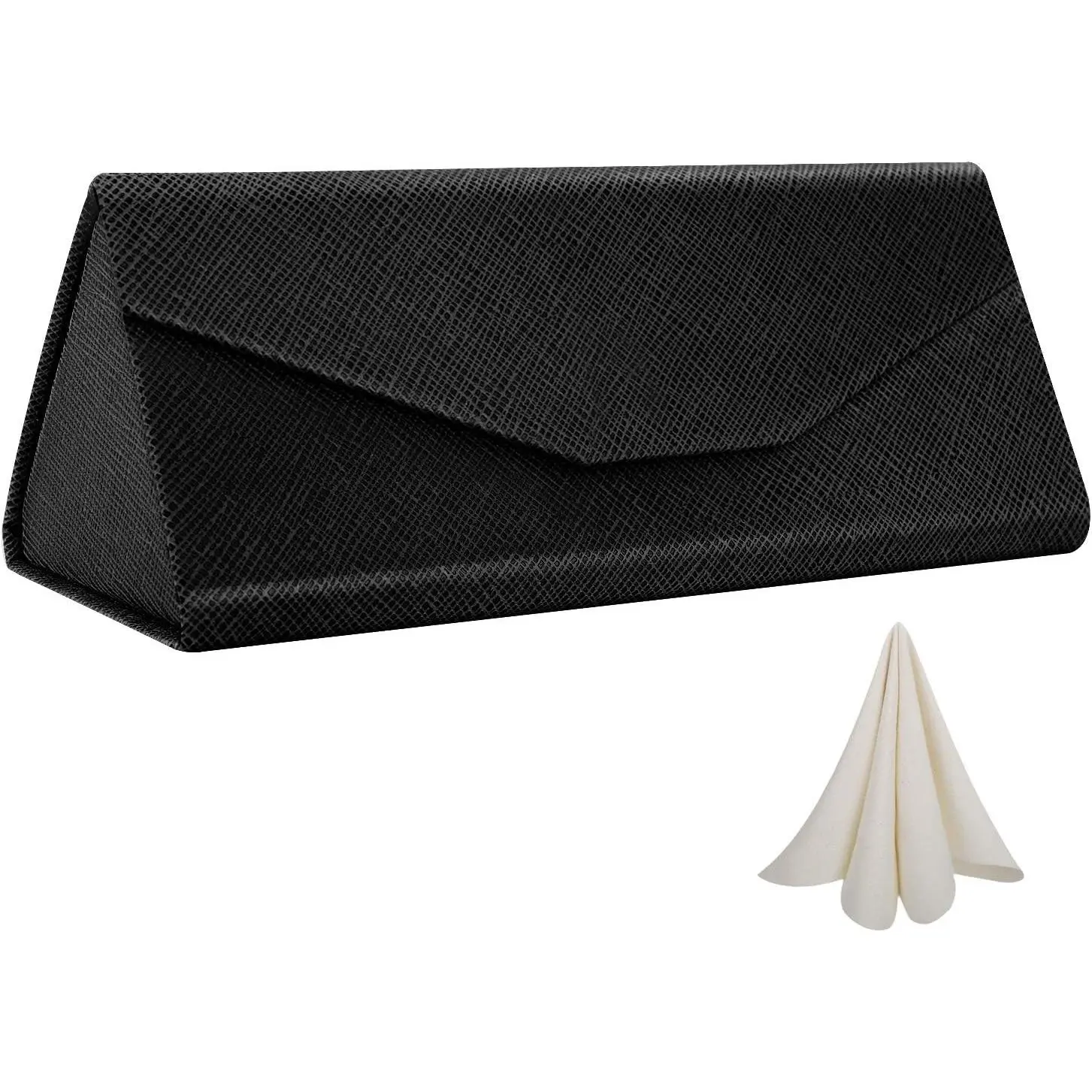 Foldable Sunglasses Case, PU Leather Portable Eyeglass Case for Men WomenGift