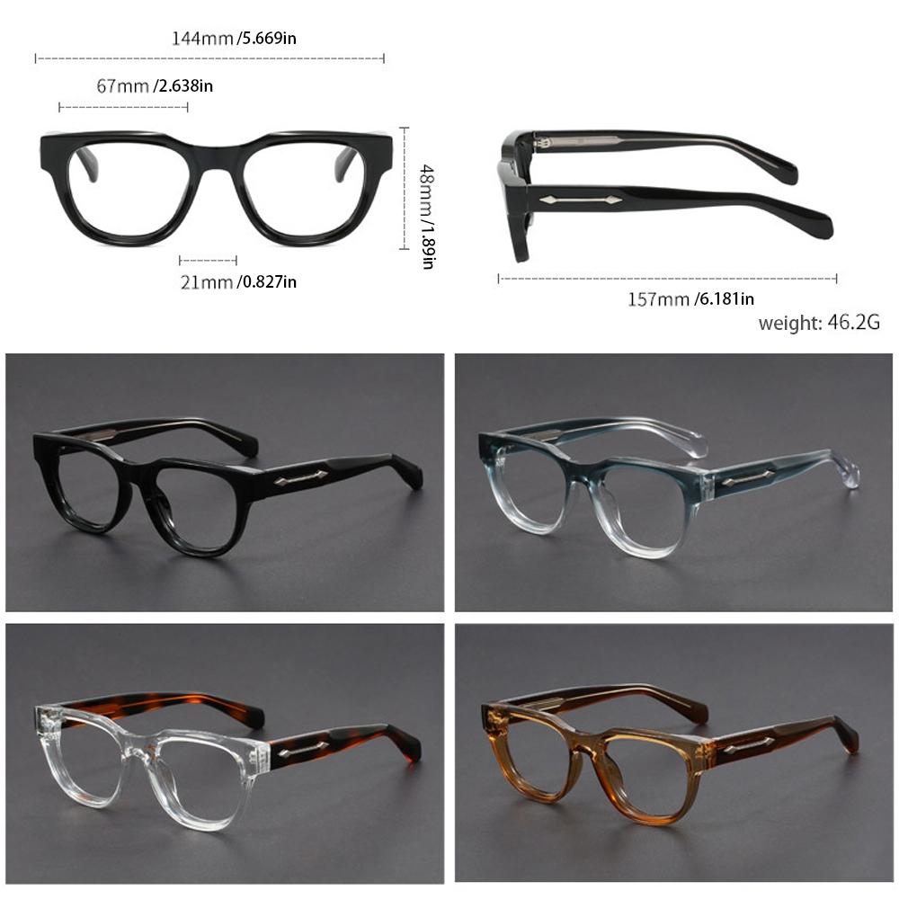 Square Frame Fashion Glasses Arrow Shaped Inlay Decor on Temple Luxury Style Unisex Statement Eyewear for Trendy Outfits