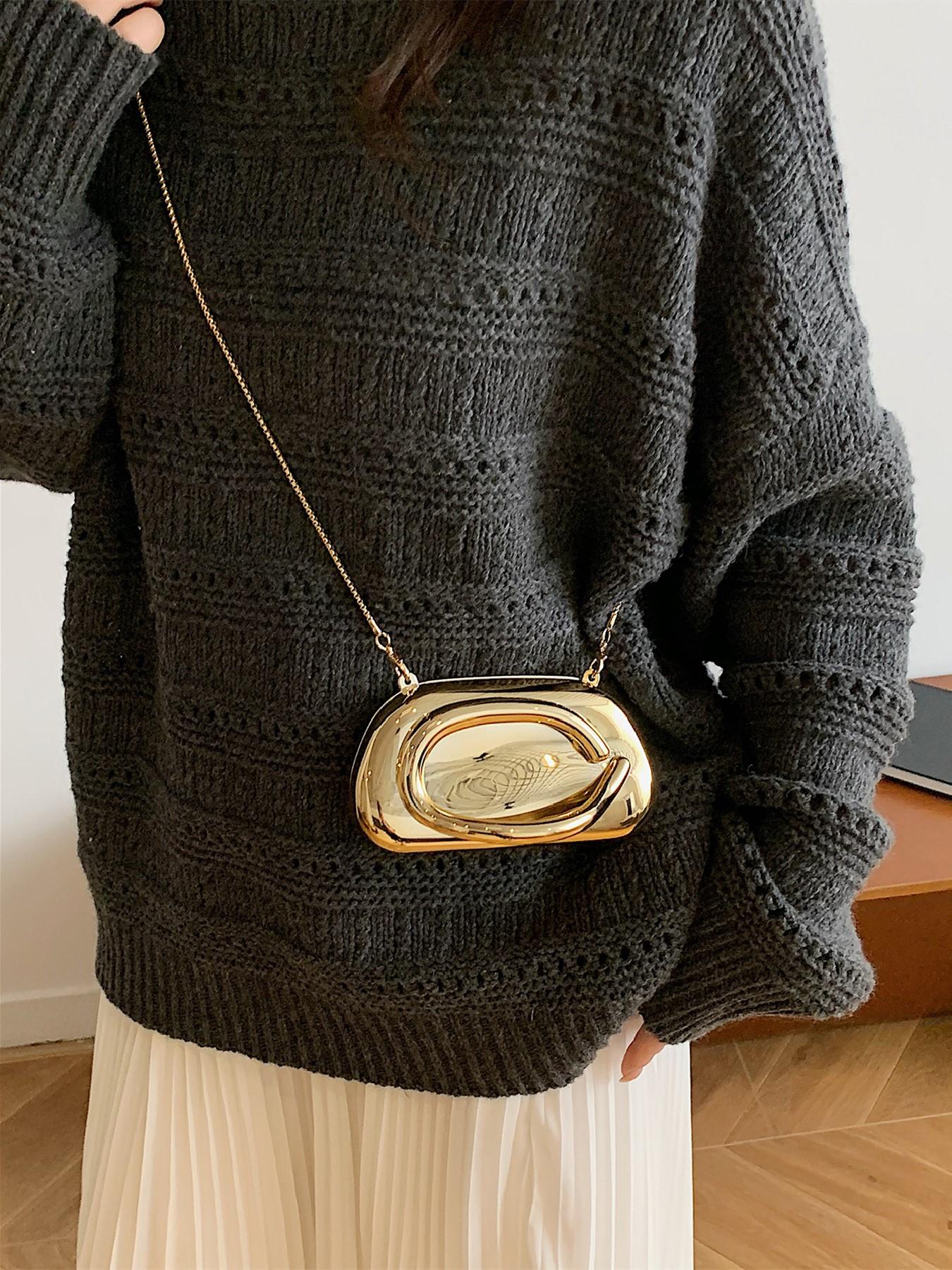 2025 New Acrylic Mirror Red Bag | Retro Luxury Shell Shaped Evening Party Crossbody Bag for Women Vintage Chic Purse