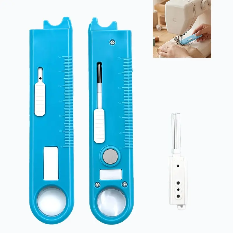 Third Generation Sewing Machine Bobbin Winder, Magnetic Pickup, Ruler, Magnifier, Thread Cutter, Multi-Function Tool Kit, Industrial & Home Use