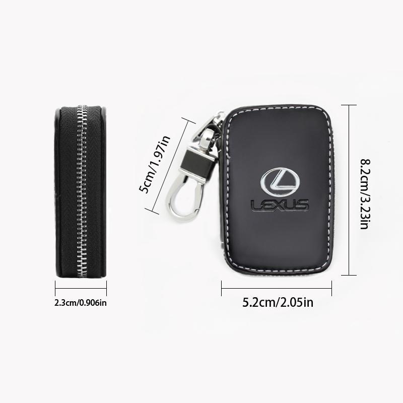 Leather Key Case Multifunctional Car Key Holder Key Fob Protector Compatible with Lexus Models, Universal Auto Accessories for Lexus F Sport Es300 Rx300