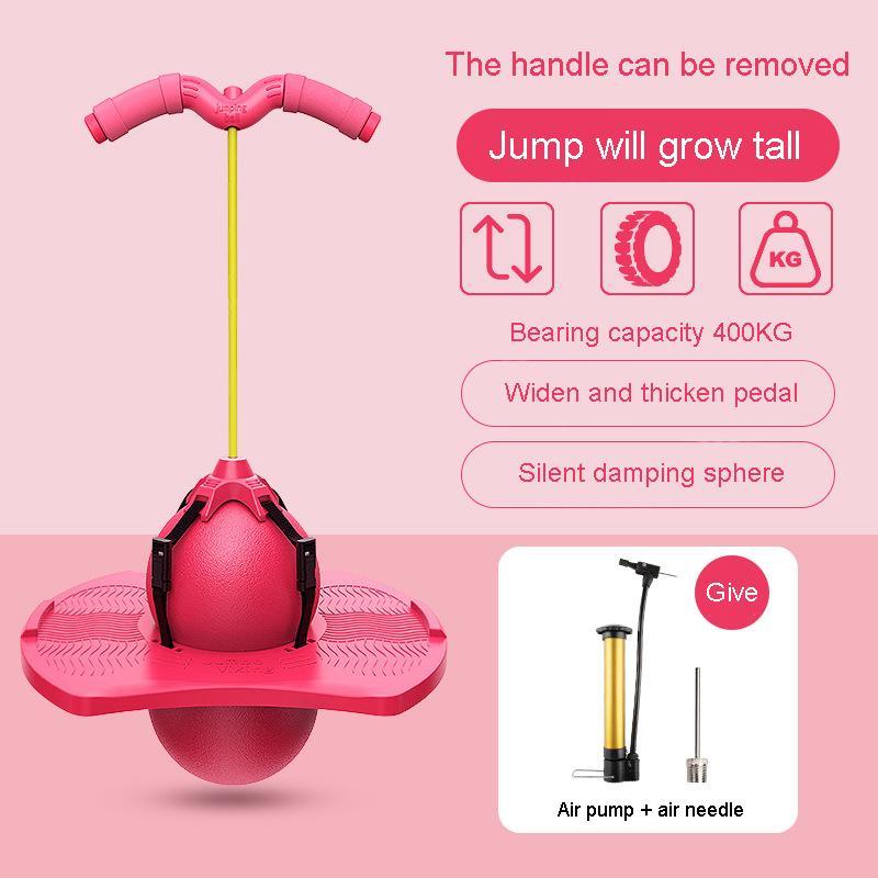 Bouncing Ball With Handle Pump, Balance Platform Bouncy Jump Pogo Ball, High Jump Trick Board Pogo Bouncing Ball, Safe and Fun Pogo Stick, Improves Balance & Coordination for Indoor Outdoor, Inflatable Fitness Toy Gift,for Balance/Coordination/Fitness