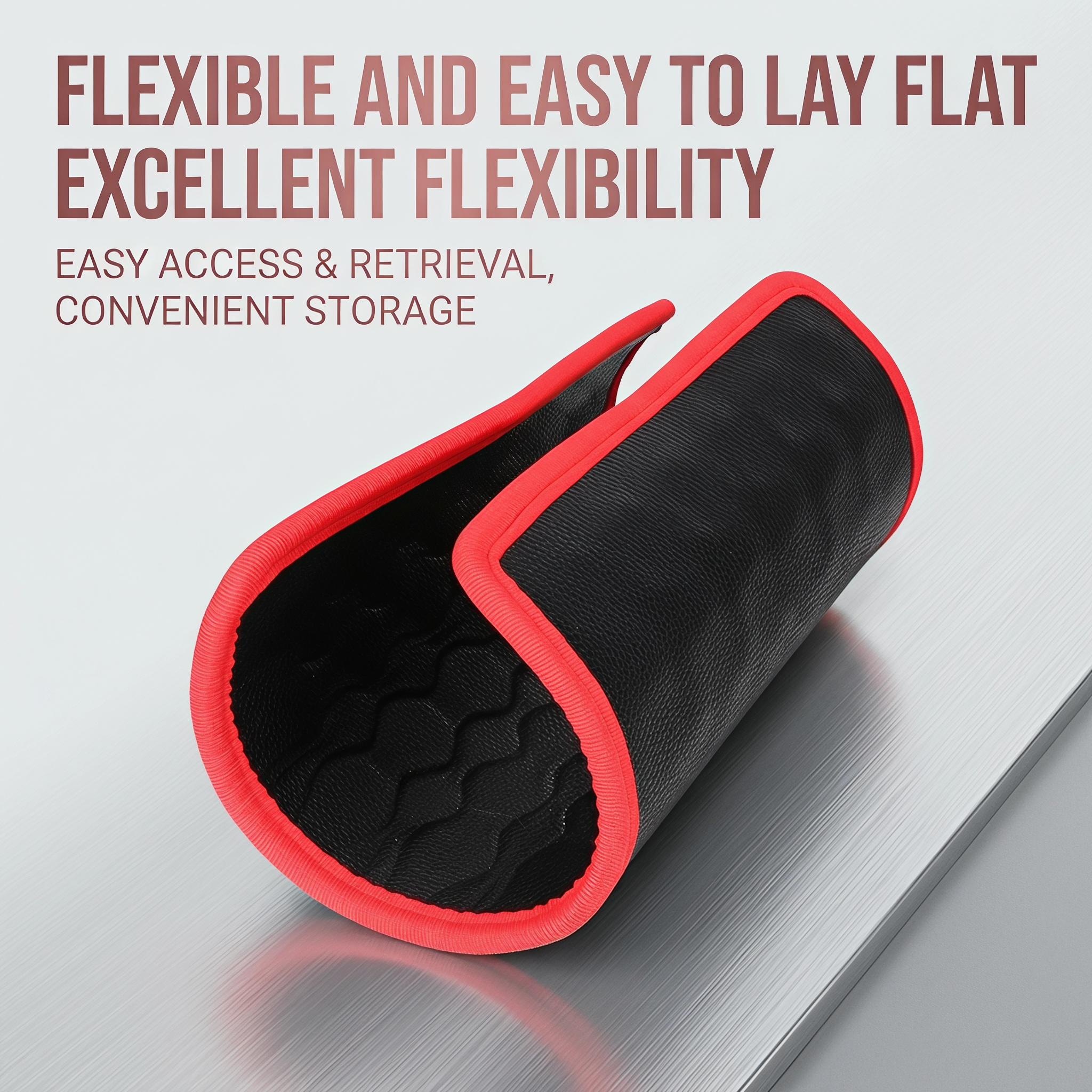 Flexible Magnetic Tool Holder Mat for Bolt Screw Wrenches Collapsible Telescoping Magnetic Pickup Tray for Easy Access,Garage Workshop,ScratchproofPVC Surface with Non-Slip Grip I Auto Repair, Toolbox Organizer for Mechanics & DIY-YY1