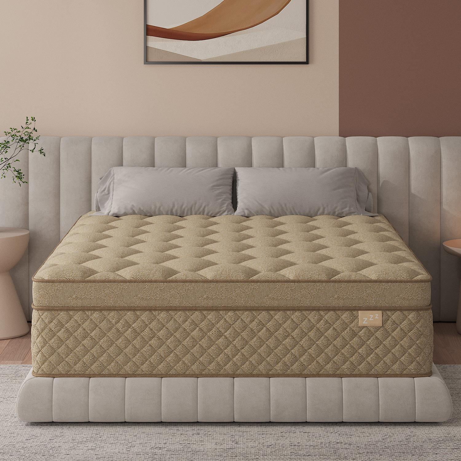 12"14" Twin Full Queen King Size Mattress in a Box Hybrid Spring Memory Foam, Medium Firm Ergonomic Mattress