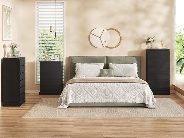 Hasuit 6 Drawer Dresser for Bedroom, Tall Chest of Drawers Storage Organizer for Closet, Modern Clothes Storage Tower with Ample Storage Space