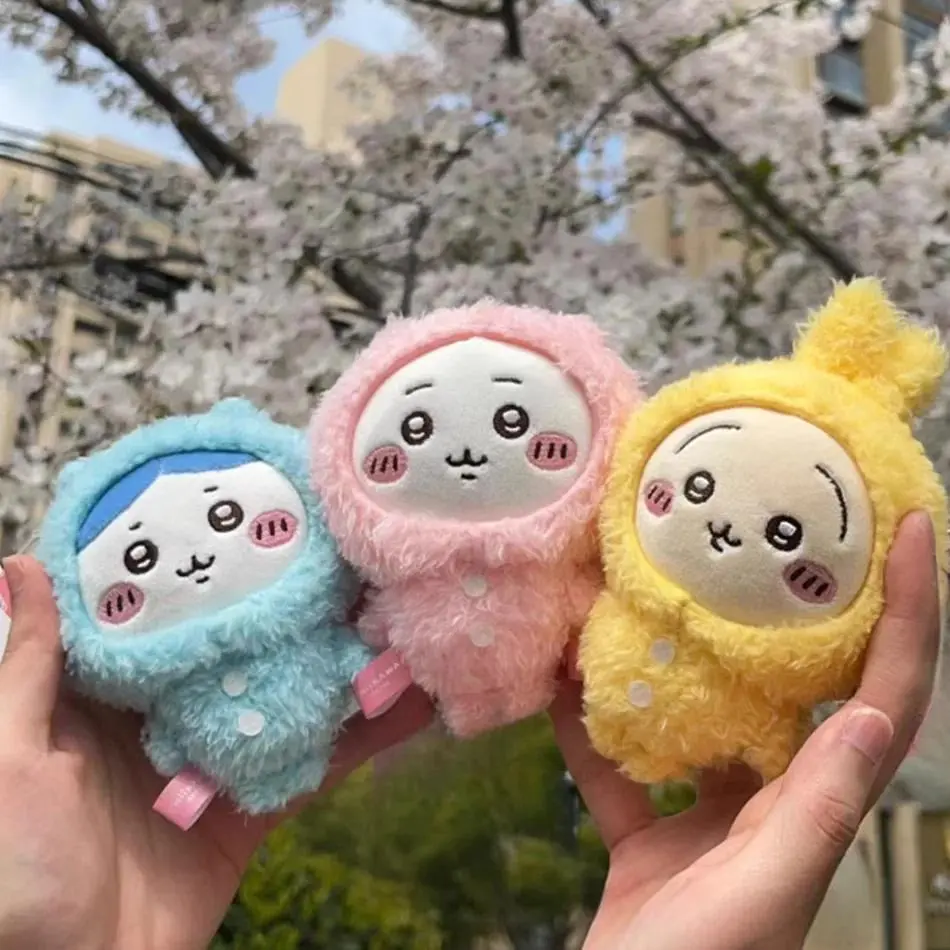 Chiikawa Anime 10cm Plush Doll Kawaii Usachi Keychain Hachiware Stuffed Pendent Cute Backpack Ornament Toy Gift