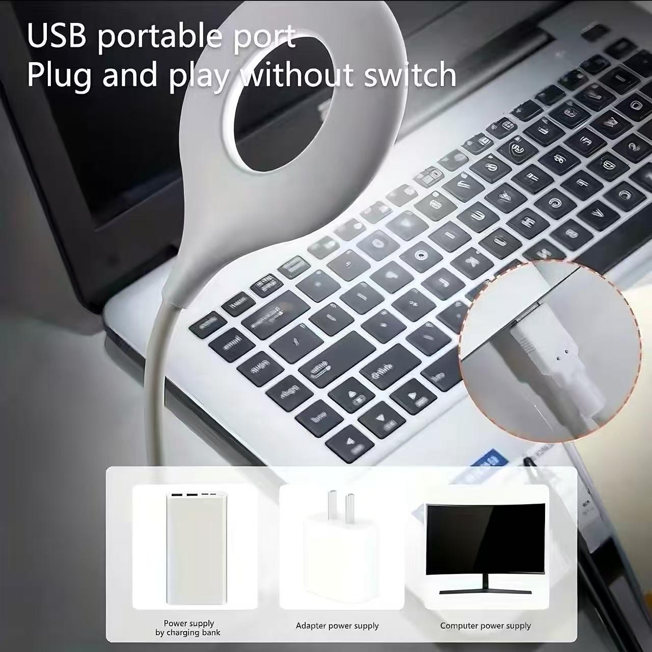 Smart Voice-Controlled Light, No Bluetooth Required, Voice-Activated Sensor Light, Three Lighting Modes, Five Brightness Levels, Plug-and-Play, Portable USB Powered Light, Gooseneck LED Light, Hands-Free, Night Light, Ideal for Bedrooms, Reading, gift