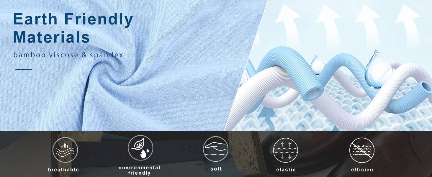 BAMBOO COOL Men's Underwear Breathable Boxer Briefs with Fly Moisture-Wicking Lightweight Underwear 4 or 7Pack High-Quality Viscose Spandex Blend S-3XL Sizes Undergarments Classic SpringStatements