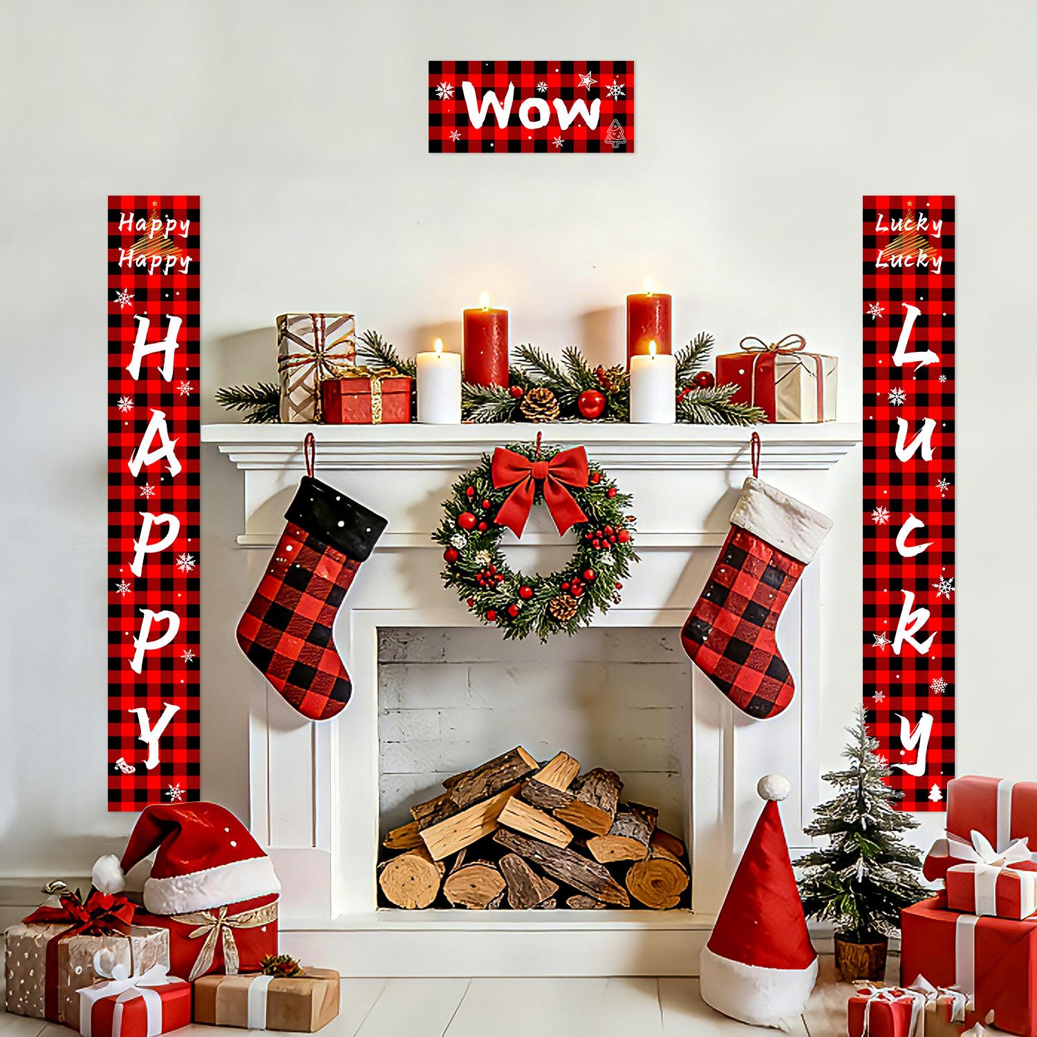 Classic Chinese New Year Couplet Set, Spring Festival Decorations, Self Adhesive Door & Wall Stickers, Universal Home Accessory