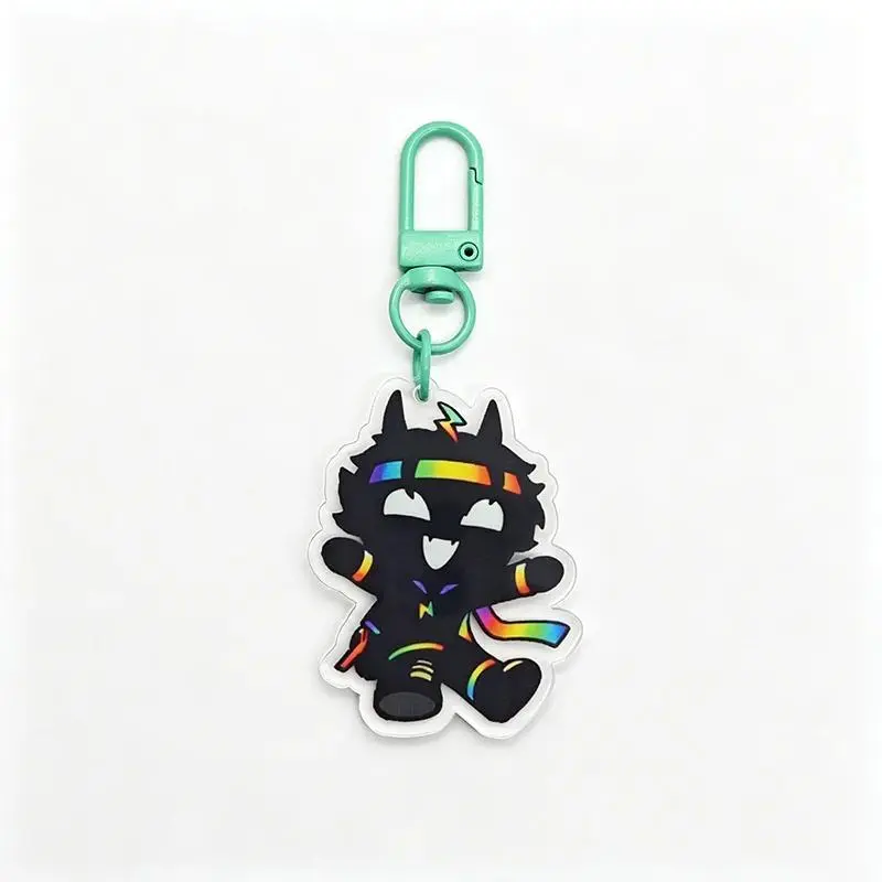 Game UU ParrotX2 Wemmbu Flame Frags Spoke Is Here Cosplay Keychain Kawaii Acrylic Keyring Key Chain Bag Accessory Ornament Prop