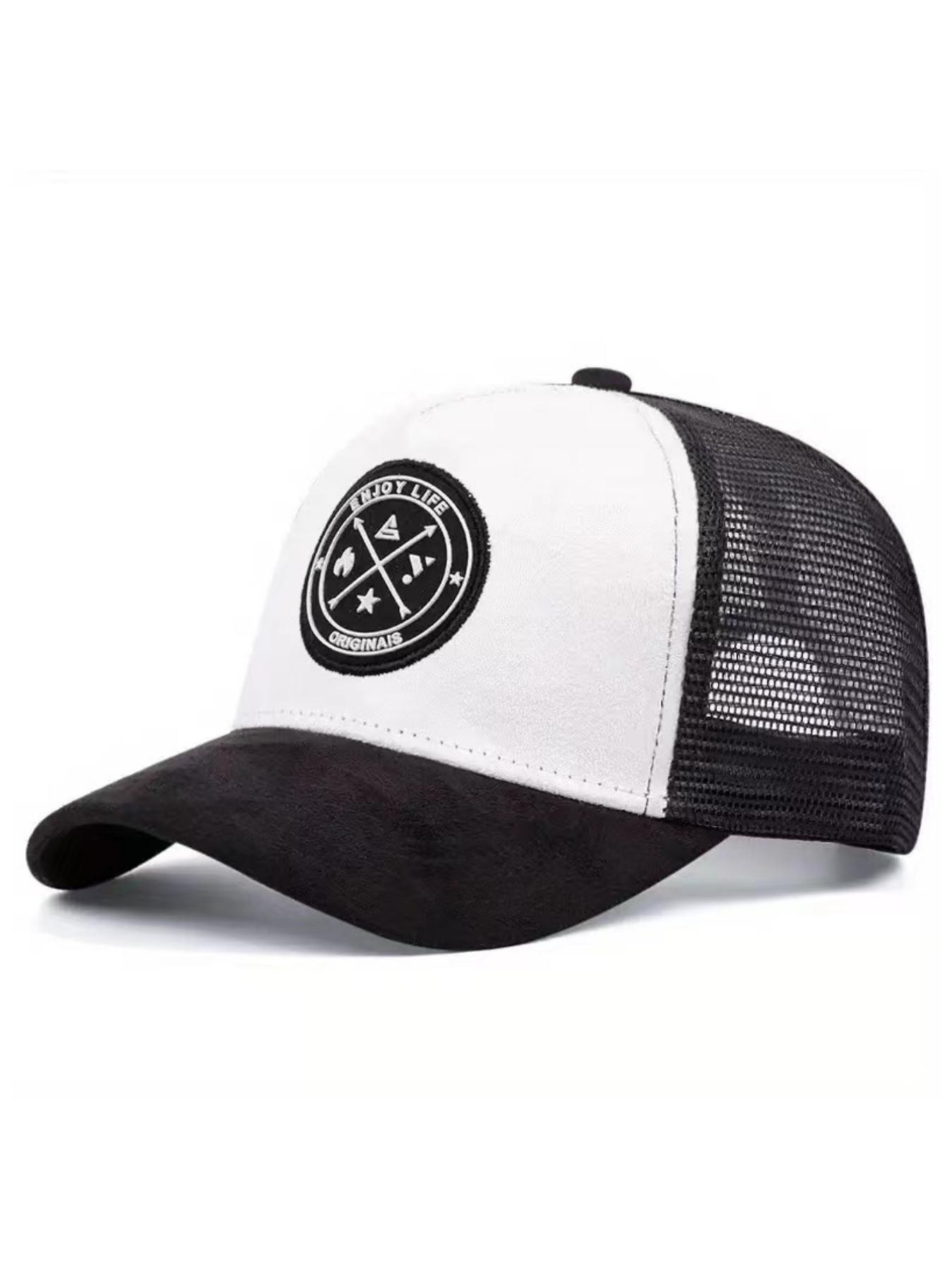 Unisex Street Style Random Pattern Baseball Cap, Casual Trendy Colorblock Baseball Cap, Fashionable Hat for Outdoor Sports for Men & Women