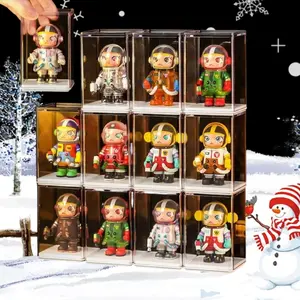 4/6-piece figure storage display stand, toy display box, stackable storage box, collectibles, mini statue durable display cabinet, Thanksgiving, birthday, Christmas, New Year gifts, Display Stand Set
