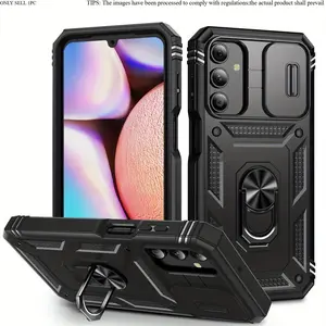 Full Protection Shockproof Phone Case Protector For Samsung Galaxy A17 A16 A15 A56 A55 A26 A06 A35 A34 A54 Case Armor Car Magnet Ring Stand Cover, Accessories, Protective Casing, Shockproof Smartphone Cover, Shock Absorption Cover