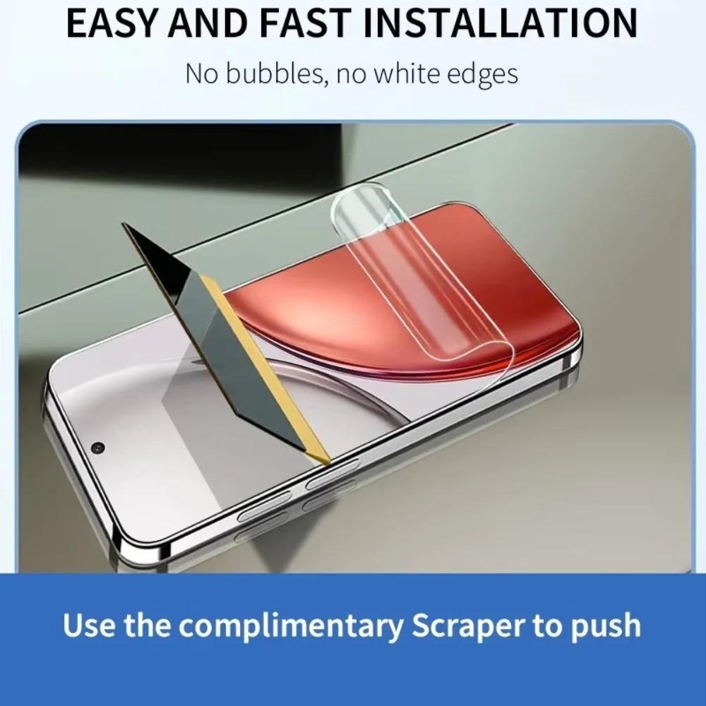 4 Pcs Hydrogel Film for Honor Magic8 Lite 8 Pro 8 Magic 7 7 Pro 7 Lite Magic 6 6 Pro 6 Lite 5 Lite X9D X8C X9C Series, Smooth Surface, Fingerprint Unlock, Bubble-Free, Compatible with Multiple Models