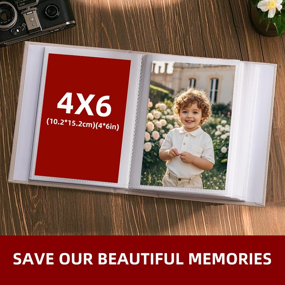 6 Inch Photo Album Holds Up to 100 Photos, Large Capacity Family Memory Book, Travel Souvenir Album, Couple Anniversary Gift, Christmas Present