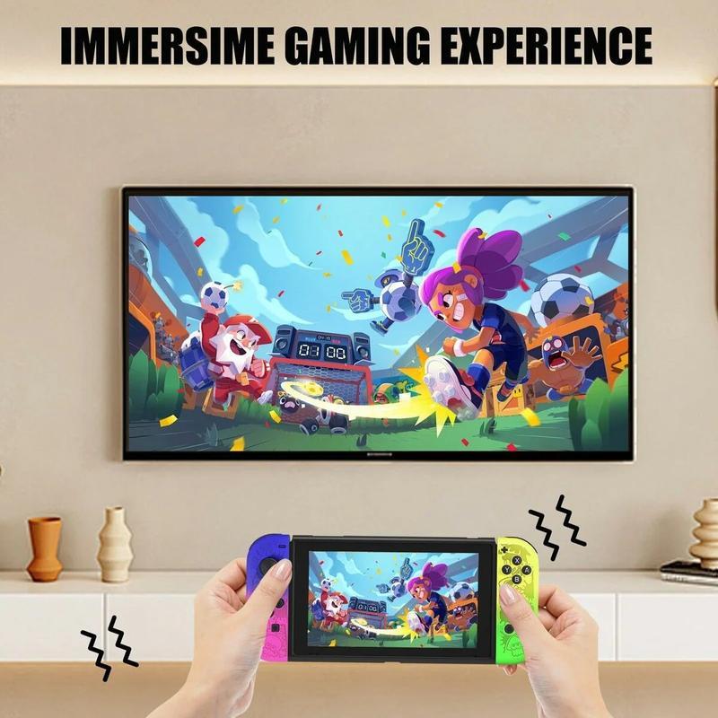 Switch Game Controller Compatible with Switch Lite Oled Wireless Controllers RGB Gaming Controller Dual Vibration Cool Replacement Wake-Up Switch Accessory