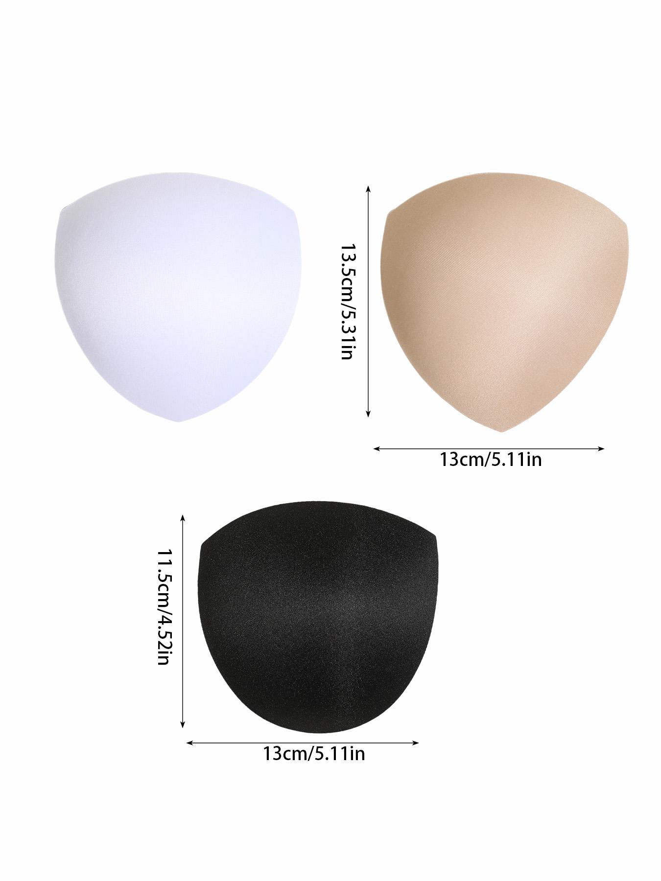 8 pieces of women's triangular underwire pads, insertable padding, featuring a seamless sponge pad for sports use and a multi-functional bra, soft and comfortable underwear padding accessories.