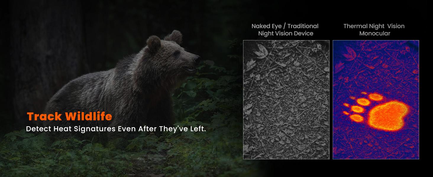 MiLESEEY TNV10 PRO Thermal Monocular 320x240 13mm 1000 Yards 50 Hz Aircraft Mg-Al Alloy Night Vision Handheld Imaging 4X Zoom Video Recording UHD Mode Outdoor Wildlife Hunting Gift,Christmas gift for man