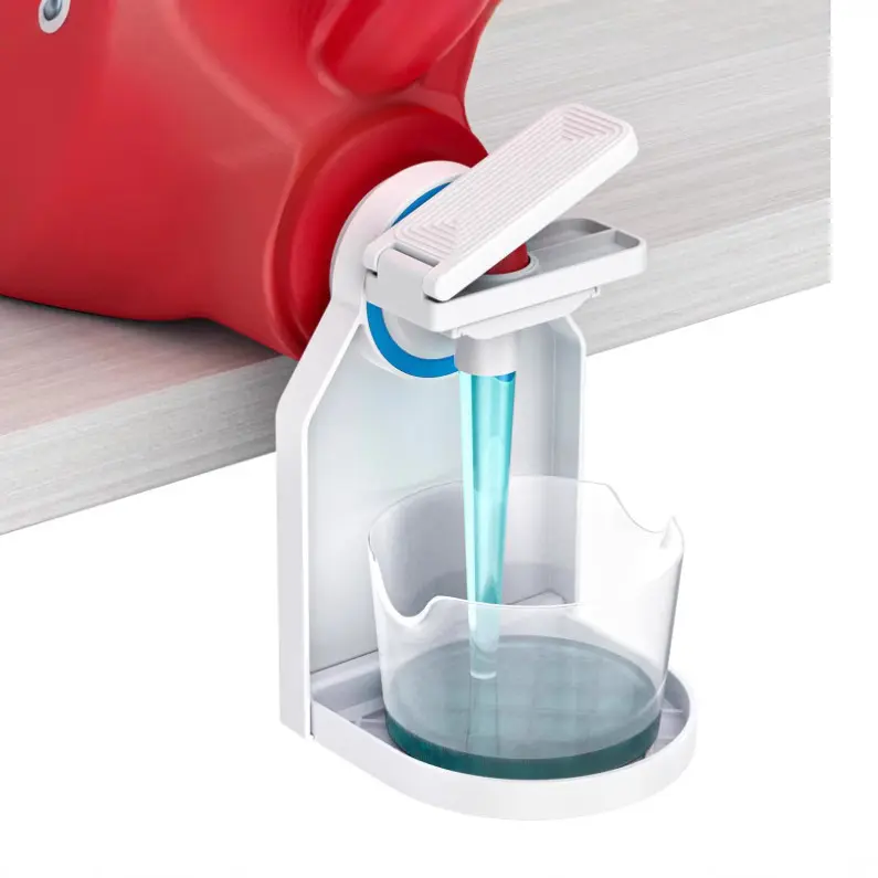 Laundry Detergent Dispenser Stand With No-Drip Press And Pour Mechanism, Built With Integrated Drip Tray And Stable Base, Practical Liquid Organizer For Laundry Room, Prevents Spills And Mess During Daily Detergent Use