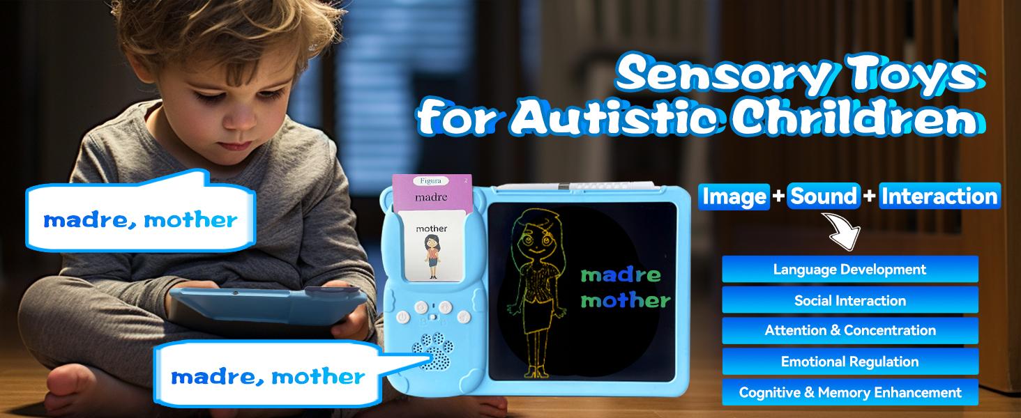 KIDGENIUS Bilingual Spanish and English Flash Cards for Kids Educational Learning Toy with Sound Feature 224 Common Words Ideal Gift for Children Ages 2 to 8 Perfect for Early Education and Kindergarten Back to School Gift Vocabulary Flashcards