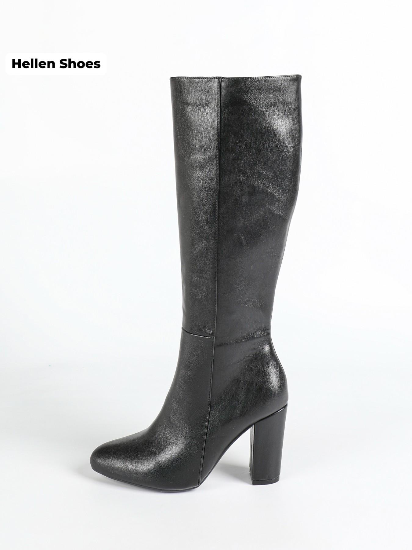 Women's Solid Color Knee High Heel, Elegant Pointed Toe for Fall & Winter, Pointy Toe Boots, Women's Shoes