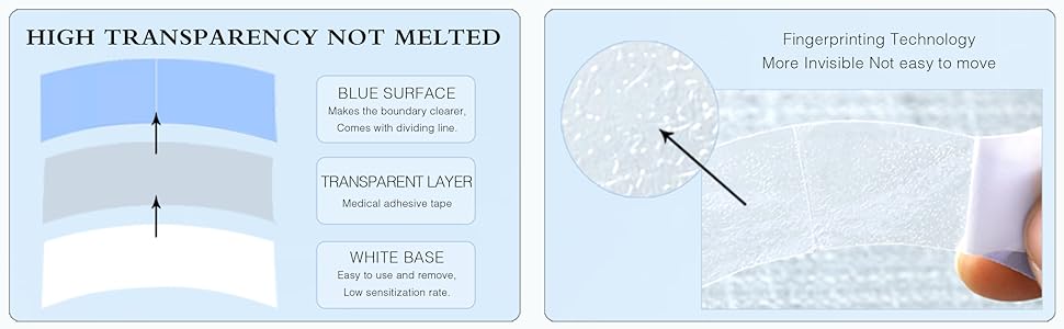 Wig Tape 20 Pcs Double Sided Adhesive Tape for Toupee Lace Front Wig Strong Hold Waterproof Strips Ashimary Blue Wig Tape