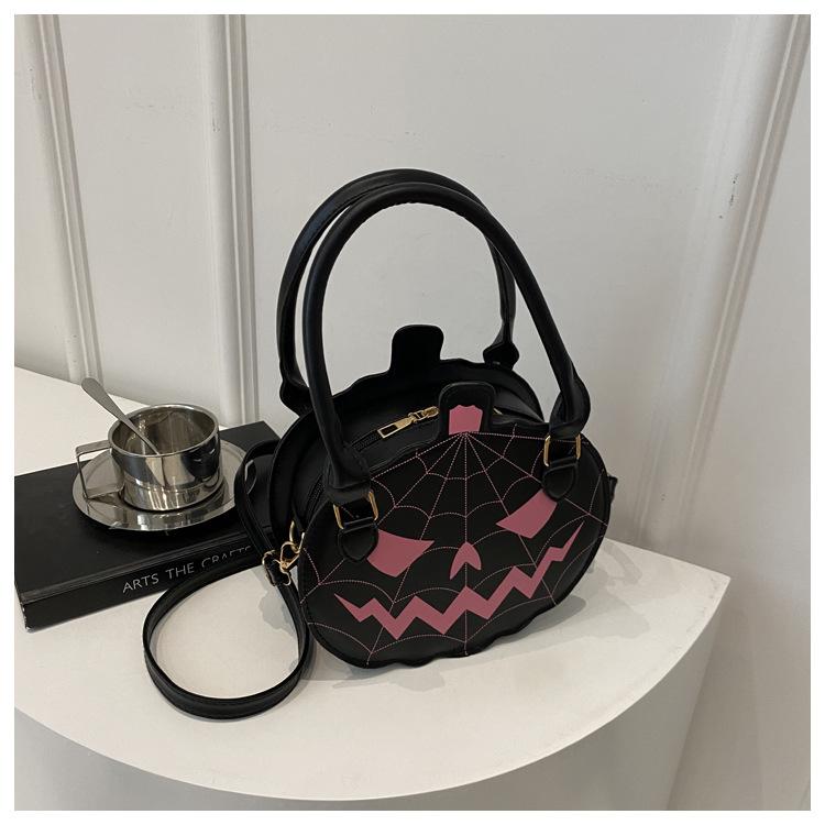 2026 New Halloween Pumpkin Bag, Contrast Color Simple Handbag, Funny Novelty Shoulder & Crossbody Bag for Women