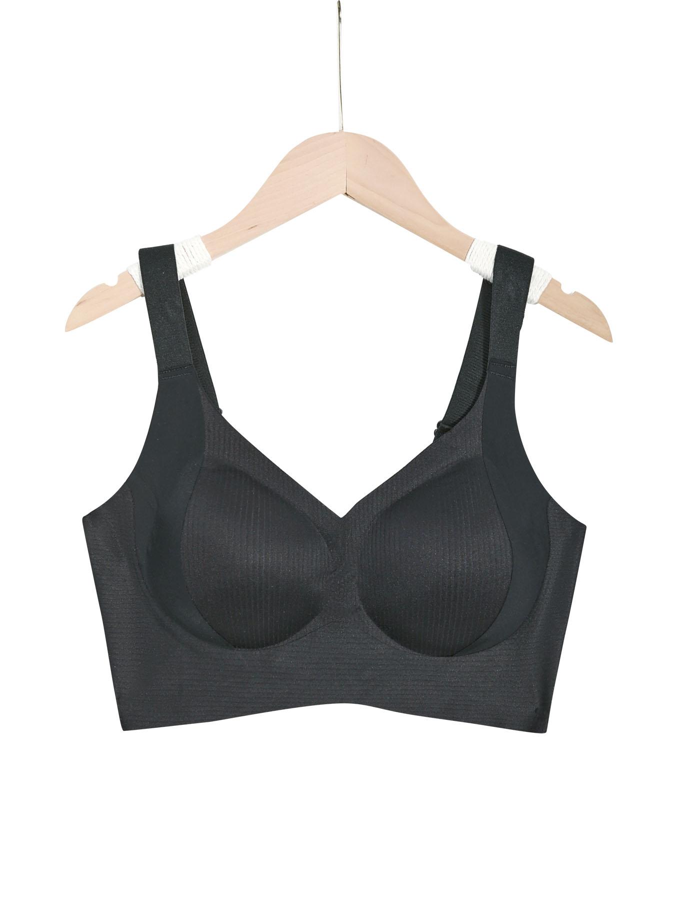 Women's Plus Size Seamless Underwire Bra, Lift & Support, Full Back Coverage, Light Thin Lining, Casual Daily Wear, Fitness Yoga Workout, Workout Ribbed, Yoga Activewear