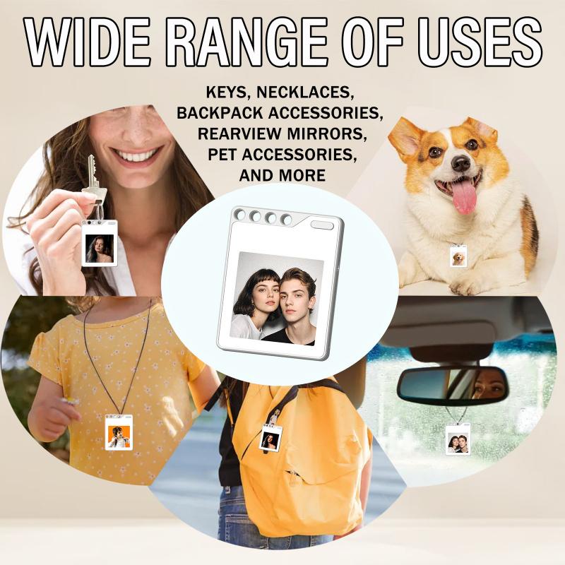 Anti-Lost DIY Locator, E-Ink Screen Projection Keychain, Portable Positioning Design