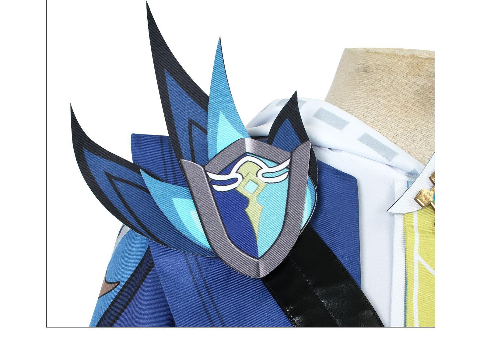 Mika Cosplay Anime  Impact Cosplay Costumes Mika Schmidt Cosplay Uniforms Clothes Suits Blue Outfits Coats Jackets