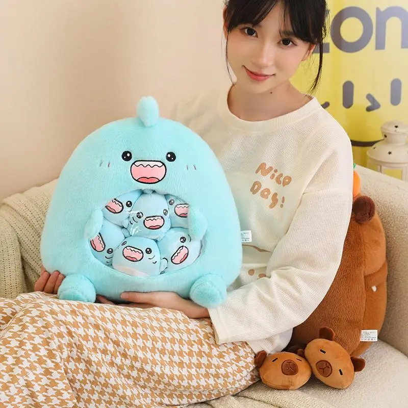 A Bag of Kapibala Plush Toys A Bag of Sharks Oversized Snack Bag Filled With Plush Material Kids Birthday Xmas Gifts Home Decor