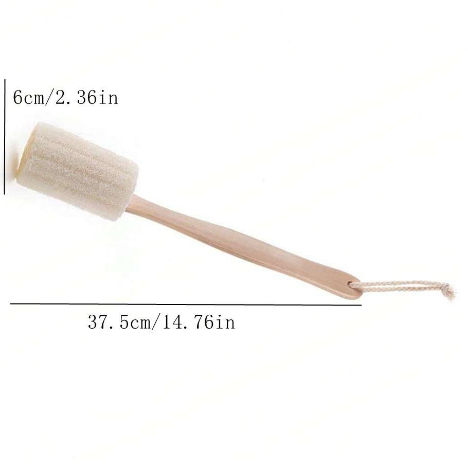 Long Handle Loofah Bath Brush, Exfoliating Back Scrubber, Anti-Itch Skin Cleanser, Loofah Sponge Body Brush, Dead Skin Remover