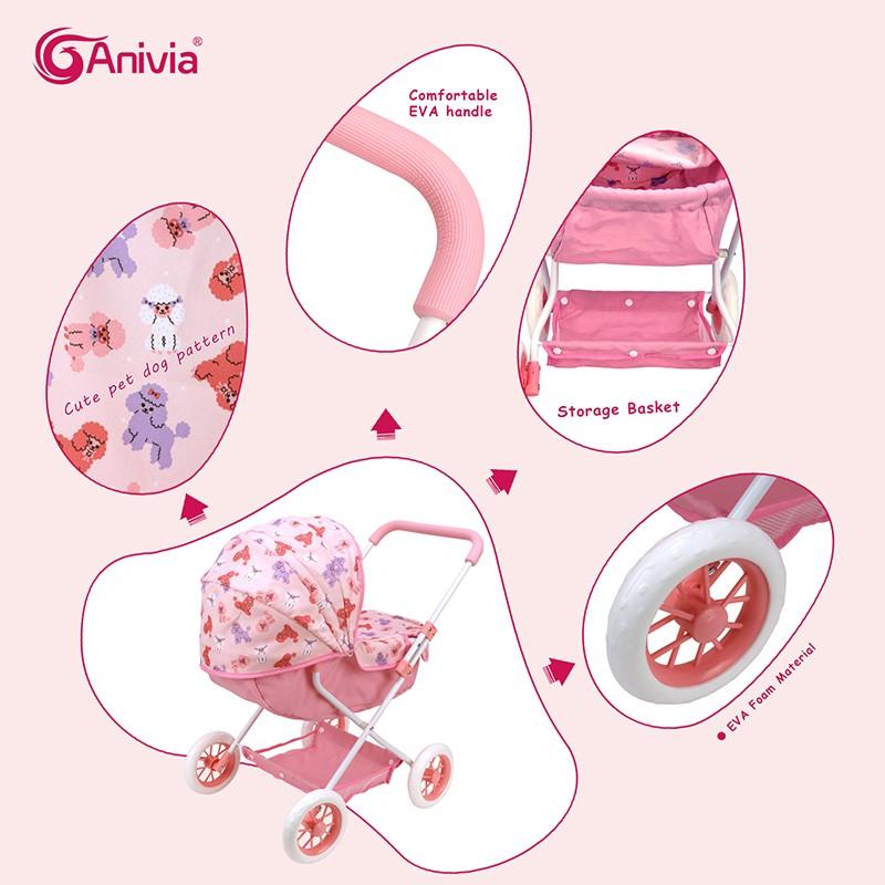 Anivia Brand Doll Stroller, Fits 11-18 Inch Dolls, Suitable for Kids over 3 Years, Perfect Holiday Gift, Christmas Present, Birthday Gift
